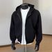 26 Years Old New Black Cardigan Sweater Men's Spring And Autumn Cleanfit Double-ended Zipper Jacket American Hoodie_viptrois.com