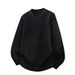 Fashionable, Simple, Versatile, Buttoned Open Slit Round Neck Knitted Sweater, Inner Layer For Autumn And Winter Sweaters_viptrois.com