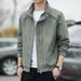 Men's Clothing Autumn New Spring And Autumn Men's Jacket Autumn Workwear Jacket Casual Stand Collar Top Men's Washed Jacket Coat_viptrois.com