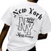 Men's Summer Casual Fashion Short Sleeve T Shirt, High Street Relaxed Style, "NY" Letter Crown, Versatile Casual T Shirt_viptrois.com