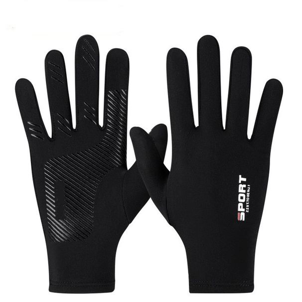 Ice silk sunscreen gloves for men and women high elastic comfortable gloves for cycling high elastic comfortable gloves for driving_viptrois.com
