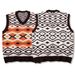 Unisex Striped Knit Vest - Oversized V-Neck Sleeveless Sweater (S-Xl, Coffee Brown) Fashion Trends Versatile Layering_viptrois.com