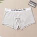 Pulse Underwear European Size Mid-Waist Pure Cotton Simple Solid Color Briefs Breathable Loose Men's Youth Boxer Shorts_viptrois.com