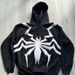 Men's Clothing European And American Autumn And Winter Foreign Trade Dark Street Trend Spider Print Men And Women Hooded Pullover Sweatshirt Wholesale_viptrois.com