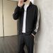 Men's Clothing Sports Suit Sweatshirt Cardigan Jacket Spring Loose Casual Clothes Autumn Two Piece Suit_viptrois.com