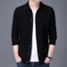 Men's Clothing Knit Cardigan Sweater - Slim Fit Chunky Cable Knit Pullover With Angora Wool, Fashionable Long Sleeve Open Front Coat For Autumn_viptrois.com