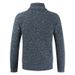 Men's Fleece-Lined Knit Cardigan With Stand Collar - Slim Fit Winter Sweater For Casual & Business Wear (Available In 7 Colors & 6 Sizes)_viptrois.com