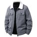 Men’s Corduroy Sherpa Jacket – Winter Fleece-Lined Workwear Coat With Multi-Pockets (M-5XL, Black/Khaki/Army Green/Gray)_viptrois.com