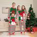 Christmas Letter striped Christmas family dress printed home dress pajamas_viptrois.com
