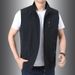 Men's Sleeveless Utility Vest – Lightweight Fishing Photography Workwear Jacket (Black, Khaki, Olive, Navy)_viptrois.com