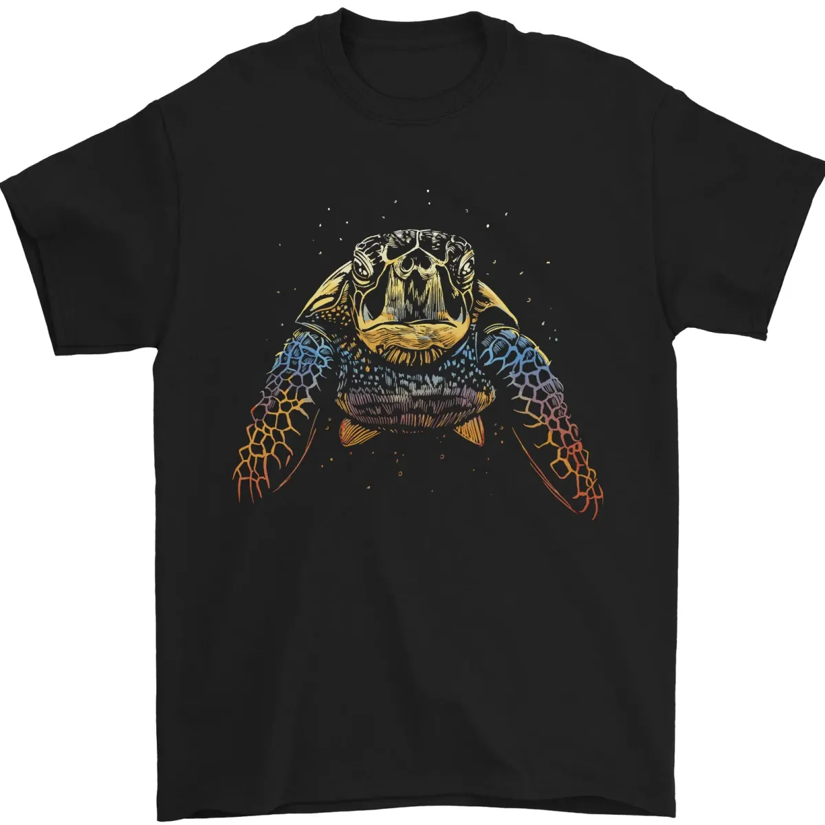 A Colourful Turtle Animals Ecology Ocean Mens T-Shirt Mens Womens Tees Top 100% Cotton_viptrois.com