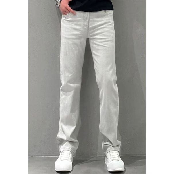 Spring/Summer Original Hot Selling Solid Color Slim Fit Flare Jeans For Young Men Casual Stretch High Street Style_viptrois.com
