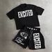 Men's Clothing Men's Summer Street Style Letter Print Suit: Trendy Casual Short Sleeve T Shirt And Shorts Two Piece Set_viptrois.com