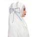 Women's Hijab Bow Beaded Ornament Headscarf Shawl Pearl Chiffon Hat Scarf Wrap Women's Headscarf_viptrois.com