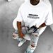 Men's Loose Letter-printed Round Neck Casual T-shirt_viptrois.com