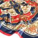 Muslim Headscarf Style 90*90cm Satin Imitation Silk Large Square Scarf Fashion Retro Chain Printed Silk Scarf Casual Headscarf_viptrois.com