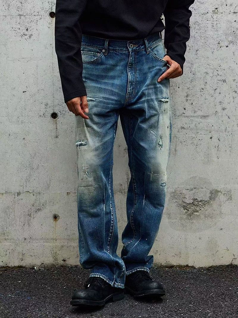 Wide Leg Jeans For Teenagers Exclusive Street Style High Street Edgy Splatter Pants_viptrois.com