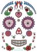 Waterproof Halloween stickers Face masquerade party face stickers Mexican Day of the Dead tattoo stickers_viptrois.com