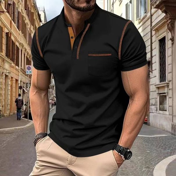 Summer 2025 New Men's Short-sleeved T-shirt With Quick-drying Casual Polo Shirt For Men_viptrois.com