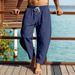Summer Men's Hip Hop Wide Leg Pants Curved Slim Fit Plus Size Slit Commuter Patchwork Trousers_viptrois.com