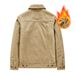 Men's Lapel Lamb Wool Tooling Cotton Jacket With Fleece Large Size Loose Warm Thickened Jacket Cotton Jacket Men's_viptrois.com