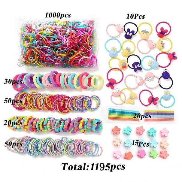 Children's Accessories Pig Intestine Hair Ring Female Cute Hair Rope Cloth Ring Pearl Rubber Band Color Ring_viptrois.com