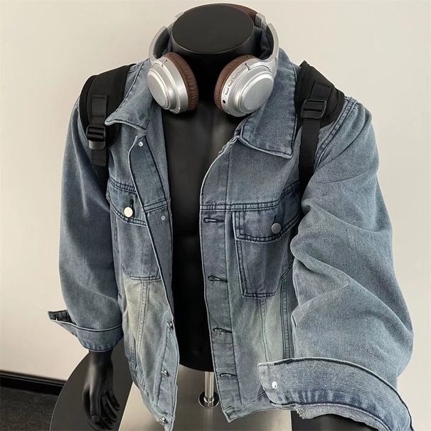 2025 New Yellow Mud Denim Men's Spring And Autumn American High Street Design Sense Top High-End Work Jacket_viptrois.com
