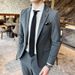 Slim Fit Men's Suit Set - Lightweight Business Casual Blazer & Trousers For Wedding, Office & Formal Occasions_viptrois.com
