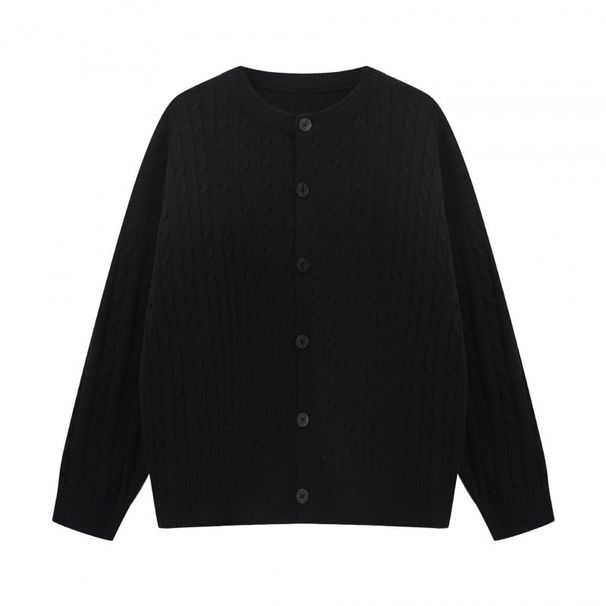 Pure Wushu Men's Clothing 2025 Autumn Winter New Japanese Retro Simple Solid Color Braided Jacquard Loose Knitted Jacket_viptrois.com
