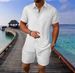Men's Clothing Seaside Casual Fashion Shirt Lapel Short Sleeved Shirt Short Sleeved Suit_viptrois.com