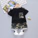 Mother&Kids Boy Baby Clothes Camouflage T-shirt Summer Children Handsome Casual Crew-neck Short-sleeved Suit_viptrois.com