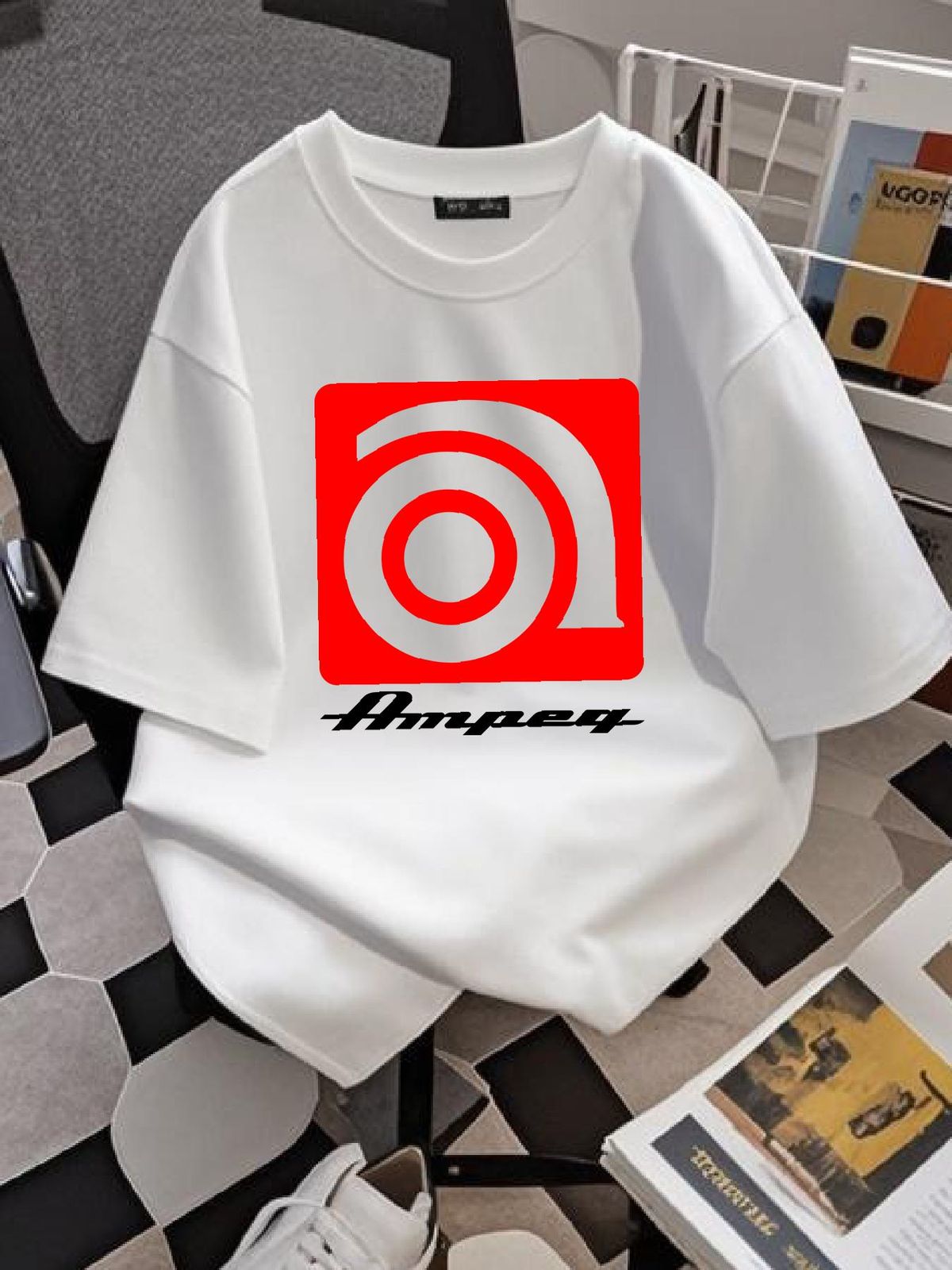 Ampeg Music Logo Men's Grey T Shirt Size S To 3XL Comfortable Slightly Streetwear Stretched Breathable Casual Versatile Designer Clothes_viptrois.com
