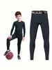 2025 HOPLYNN Kompressions-Stretch-Leggings Für Jungen In Schwarz, Schnell Trocknende Und Atmungsaktive Outdoor-Lauf-Trainings-Jogginghose_viptrois.com