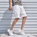 Men's Clothing Fashion Solid Color Denim Shorts Men's Casual Ripped Pants Washed Beach Pants Brushed Shorts Men_viptrois.com