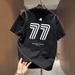Men's 100% Cotton Plus Size T-Shirt Short Sleeve Summer Trendy Loose Top American Style For Men And Women_viptrois.com