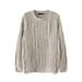 Men’s Slim-Fit Knit Sweater – Trendy Crewneck Pullover For Autumn/Winter ( Casual & Stylish Top, Acrylic Blend, Wavy Texture)_viptrois.com
