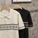 Men's Clothing Summer New Short Sleeved Knitted Polo Shirt Men's Fashion Trend Design Niche Versatile Casual T Shirt Top Trend_viptrois.com