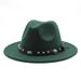 Tibetan ethnic style turquoise jazz hat fashionable autumn and winter felt hat warm big brim western cowboy hat gentleman hat_viptrois.com