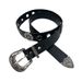 New Versatile Ethnic Style For Women, Black Creative Bronze Pattern Rivet Decor Punk Belt_viptrois.com