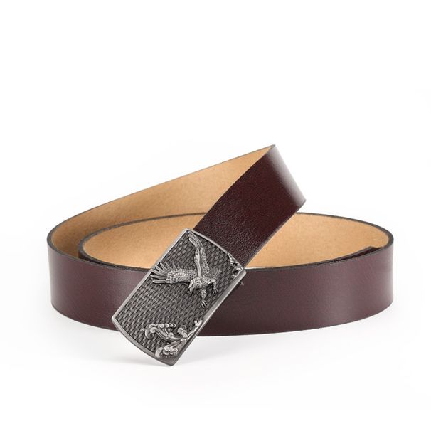 Men's Belts Men's Belt TPU Inner Buckle Trouser Belt Punched Belt Trendy Smooth Buckle Trouser Belt Men_viptrois.com