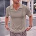 Men's Clothing Men's Casual Polo Shirt Summer New Short Sleeved V Neck Knitted Men's Shirt Cool And Breathable Large Size Men's Clothing_viptrois.com