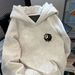 American Hip Hop Street Hooded Jacket Tide 2024 Autumn New Vintage Tide Brand Lazy Style Loose Sweater_viptrois.com
