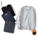 Loom 2026 Autumn Winter New Long Couple 350g Twill Raglan Sleeve Japanese Style Thickened Solid Color Fleece Sweatshirt Men_viptrois.com