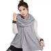 Knitted Autumn Winter Women Korean Style Solid Color Neck Warmer Wool Cashmere Scarf Shawl Couple_viptrois.com