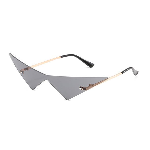 Fashion New One-piece Frameless Nose Pad Universal Sunglasses, Cool Street Photography Trend Ultra-light Sunglasses For Women_viptrois.com