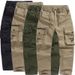 Trendy Multi-Color Jogger Pants For Men - All-Season Slim-Fit Cargo Pants With Adjustable Cuffs, Plus Size Comfort & Stylish Streetwear Design_viptrois.com