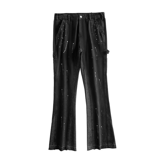 Men's Clothing Retro Loose Straight Washed Jeans Men Spring And Autumn Casual Wide Leg Trousers_viptrois.com