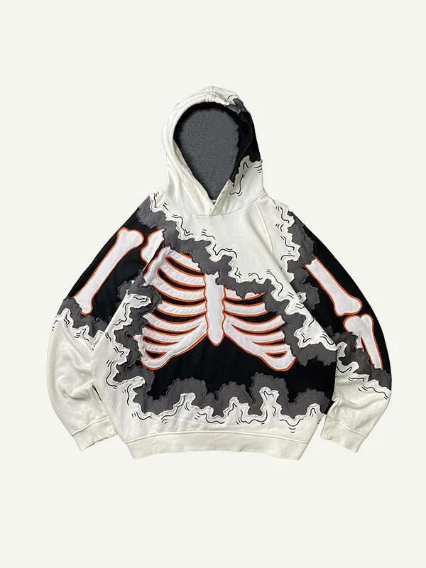2025 New Skull Skeleton 3D Printed Sweatshirt Men's Trendy Pullover Hoodie_viptrois.com