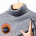 Pure Men's Fleece-Lined Thickened Sweater, Casual Autumn Winter High Neck Base Knitwear_viptrois.com