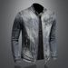 Men's Denim Jacket European And American Casual Retro Large Size Stand Collar Zipper Jacket Cycling Motorcycle Clothing Trend_viptrois.com